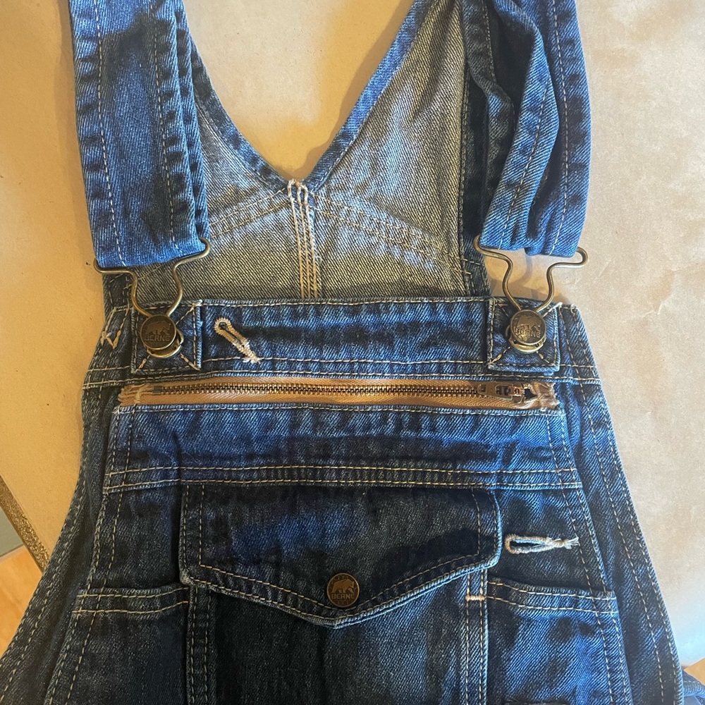 Denim Overalls with Front Pocket